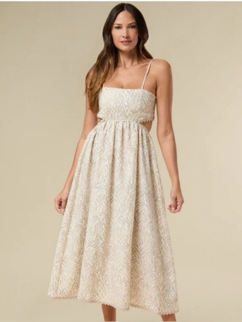 Rachel Parcell Scallop Midi Dress